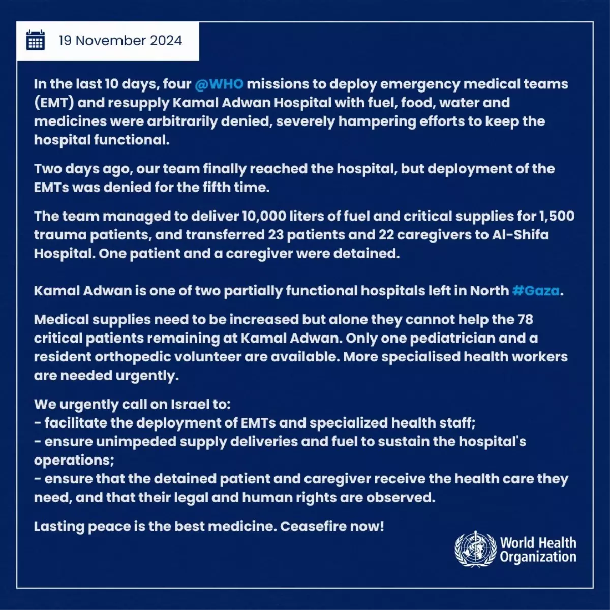 DSÖ, Gazze’deki Yardım Operasyonlarının Engellendiğini Duyurdu